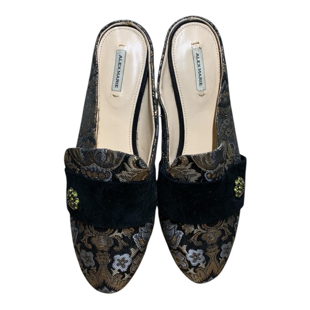 Alex Marie Brocade-Suede Mules Size 9.5 - Picture 5 of 6